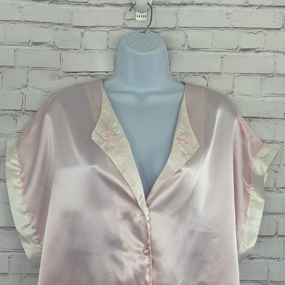 Ensemble Peignoir Vintage Bob Mackie Années 80 – Polyester Imprimé Floral/animal Taille L